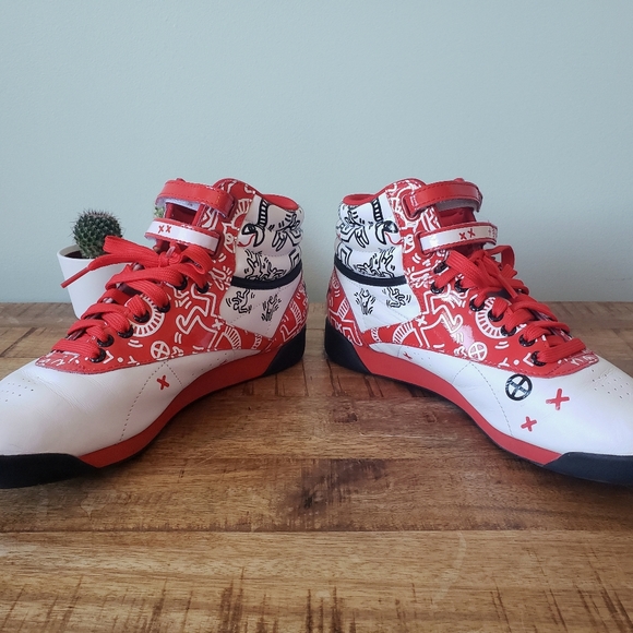 🌶 RARE! 2013 Keith Haring x Reebok Part 2 Hi Top - Picture 7 of 16